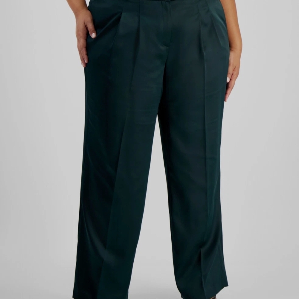 Bar III Dark Green Wide Leg Pants